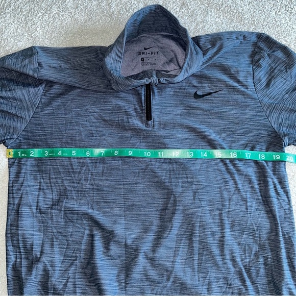 Nike Men's Long Sleeve Quarter Zip Shirt - Charcoal - Picture 6 of 6